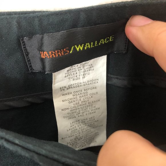 HARRIS/WALLACE Black Dress Pants Size 10 - Picture 3 of 7